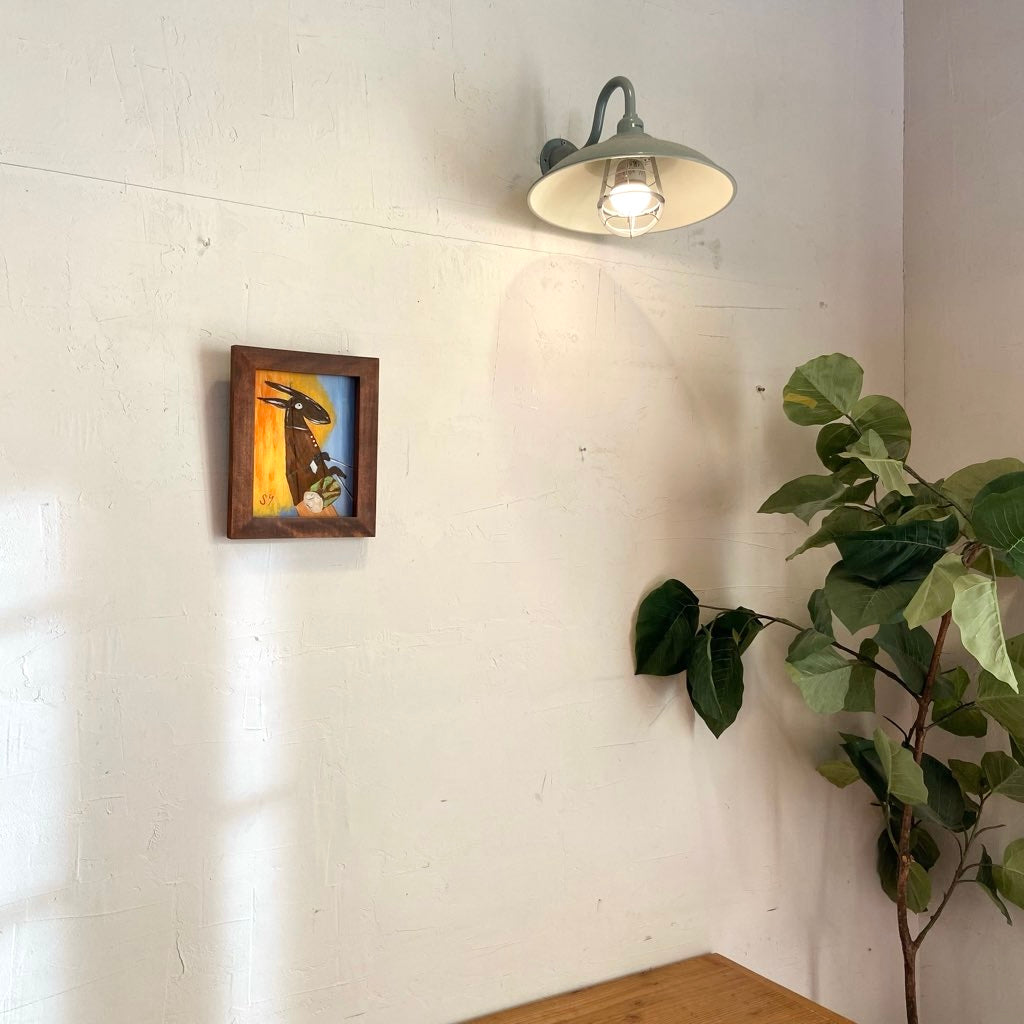 柚木沙弥郎 ガラス絵 「ロバの鼓手」