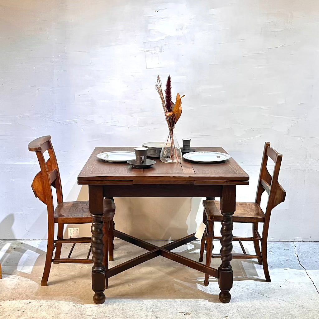 英国アンティーク ドローリーフダイニングテーブル  伸長式テーブル
