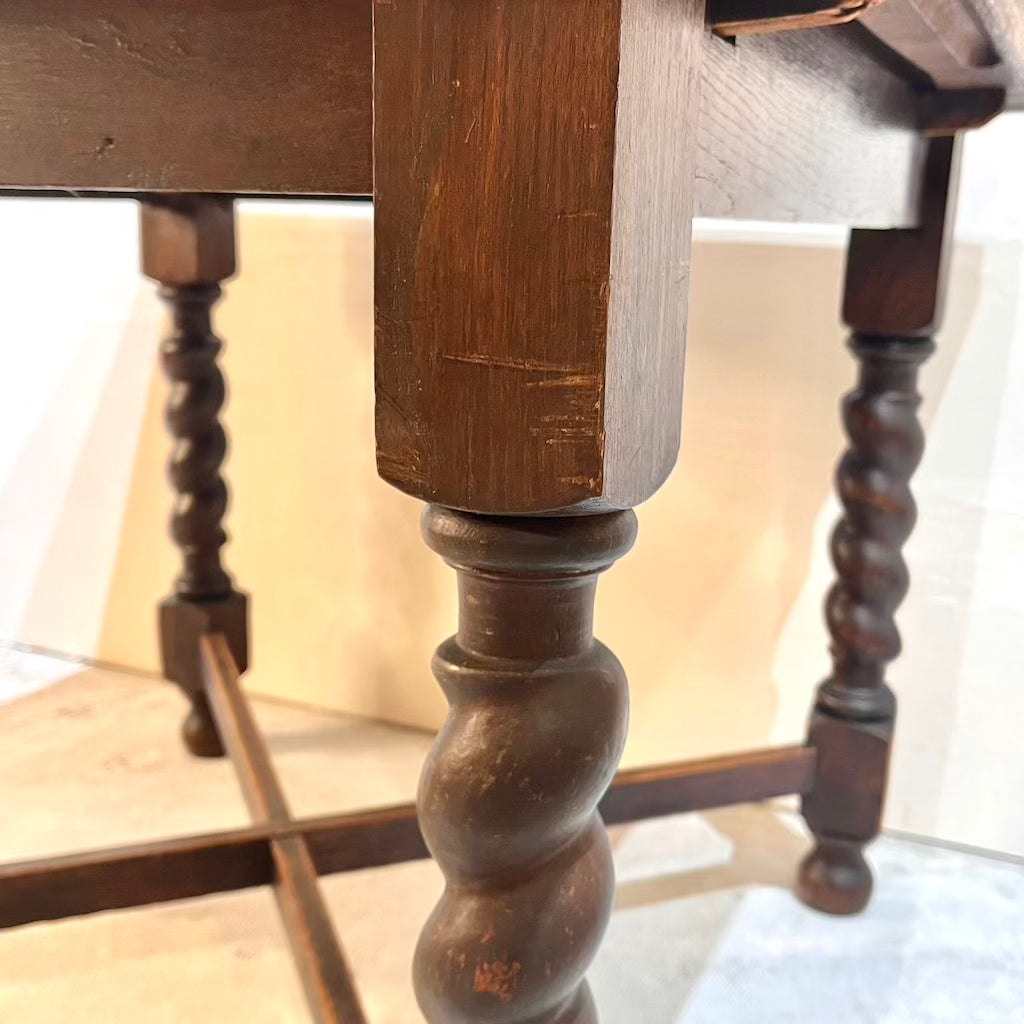 英国アンティーク ドローリーフダイニングテーブル  伸長式テーブル