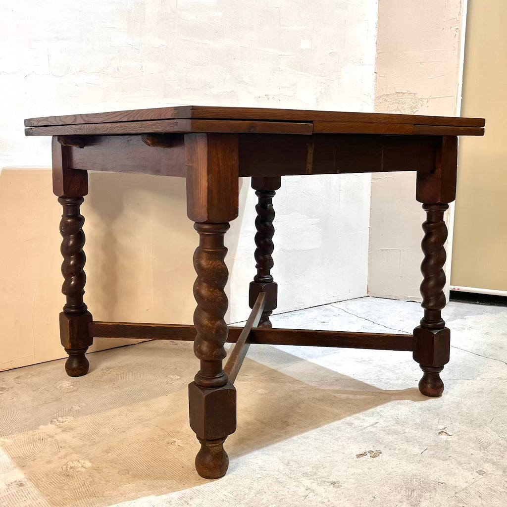 英国アンティーク ドローリーフダイニングテーブル  伸長式テーブル