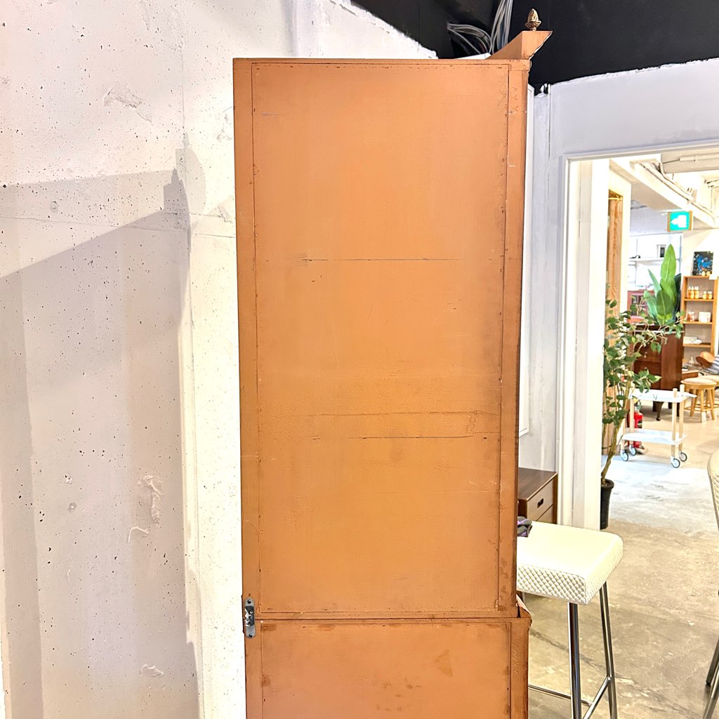 クラシカル コーナーキャビネット 飾り棚 イタリアン 象嵌 中古
