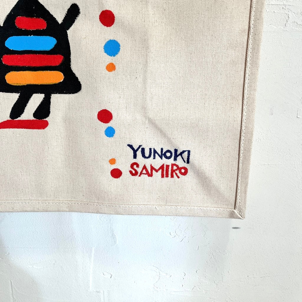 柚木沙弥郎 型染め バッグ 【大】宇宙人 ドット柄 かばん 未使用 - Restyle