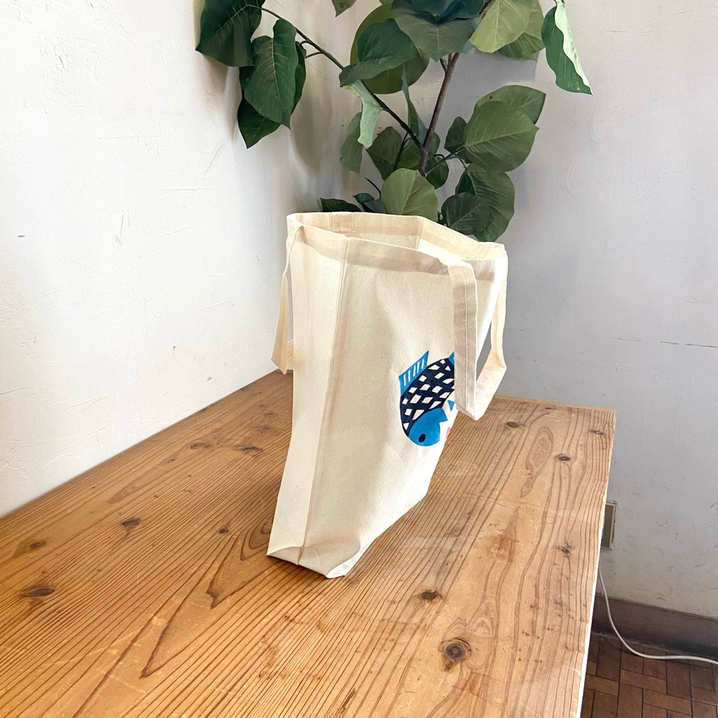 柚木沙弥郎 トートバッグ 布バッグ  2匹の魚 かばん 未使用