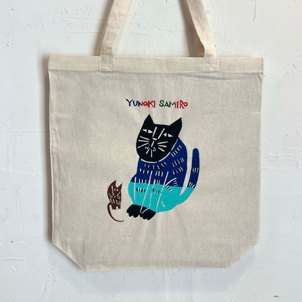 柚木沙弥郎 トートバッグ 布バッグ 猫とねずみ かばん 未使用 帆布