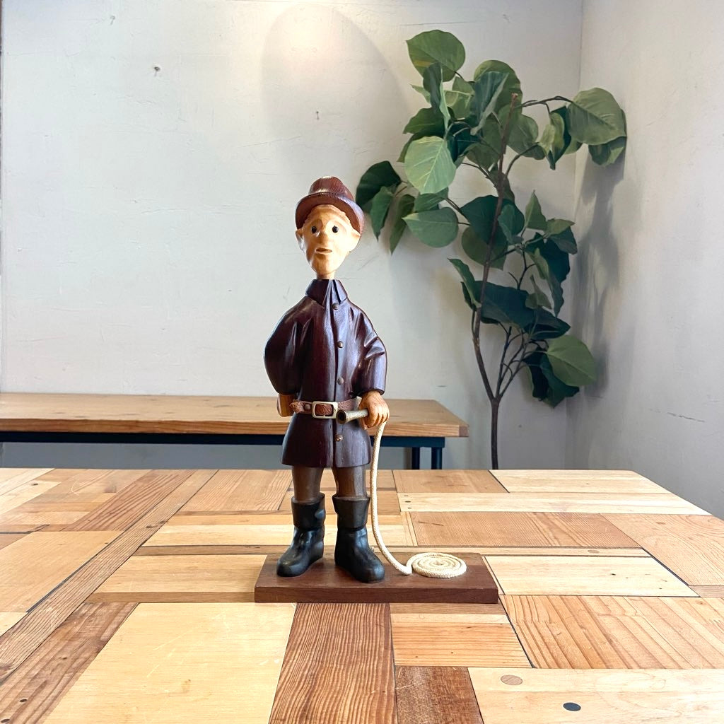 イタリア ロメール / ROMER 人形 消防士 木人形 ヴィンテージ