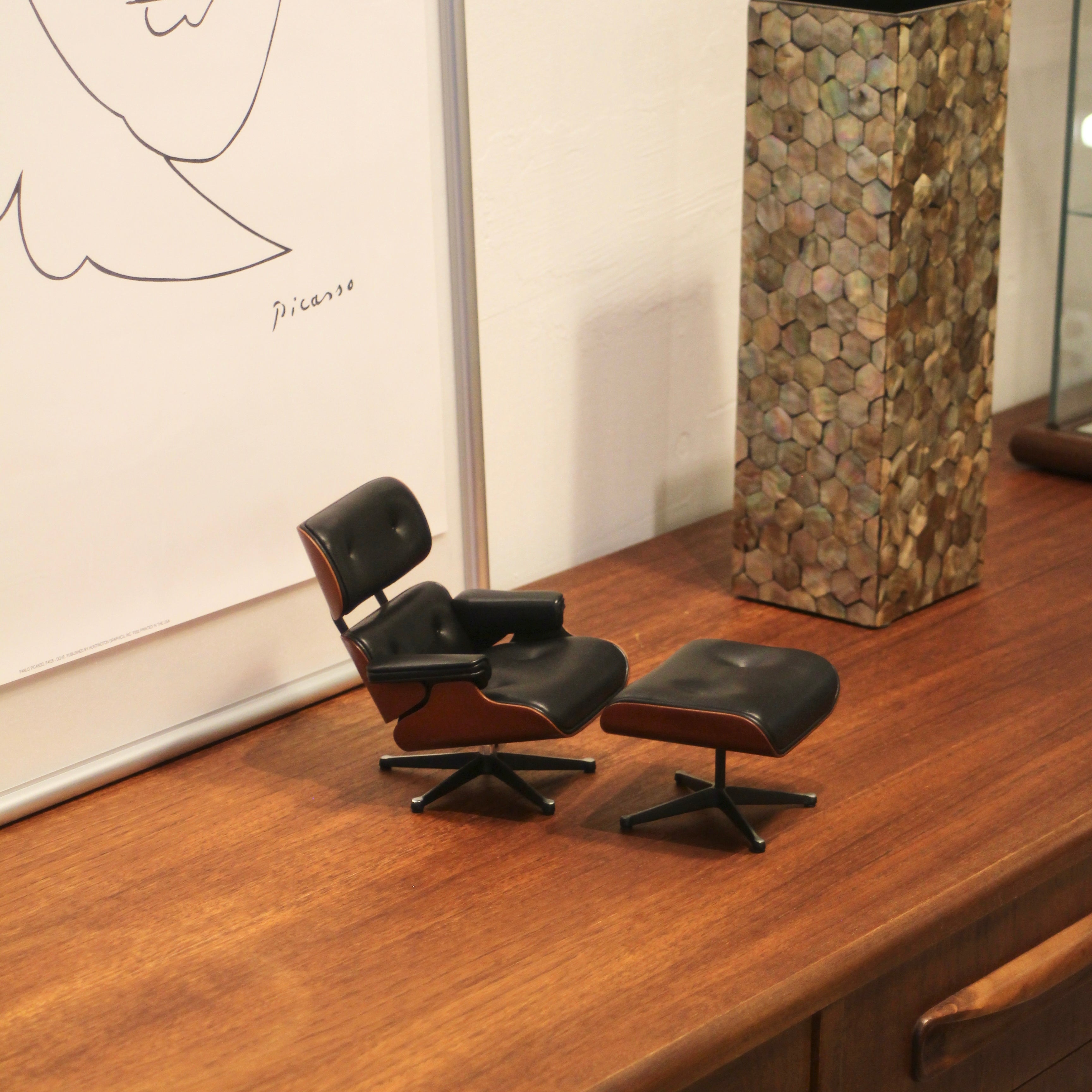ヴィトラ / Vitra ミニチュアコレクション ラウンジチェア＆オットマン 1/6スケール レイ＆チャールズ・イームズ