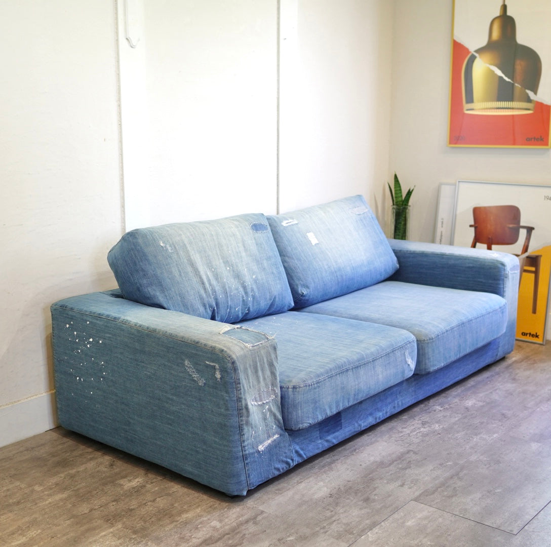 ジャーナルスタンダードファニチャー フランクリンソファ ダメージデニム