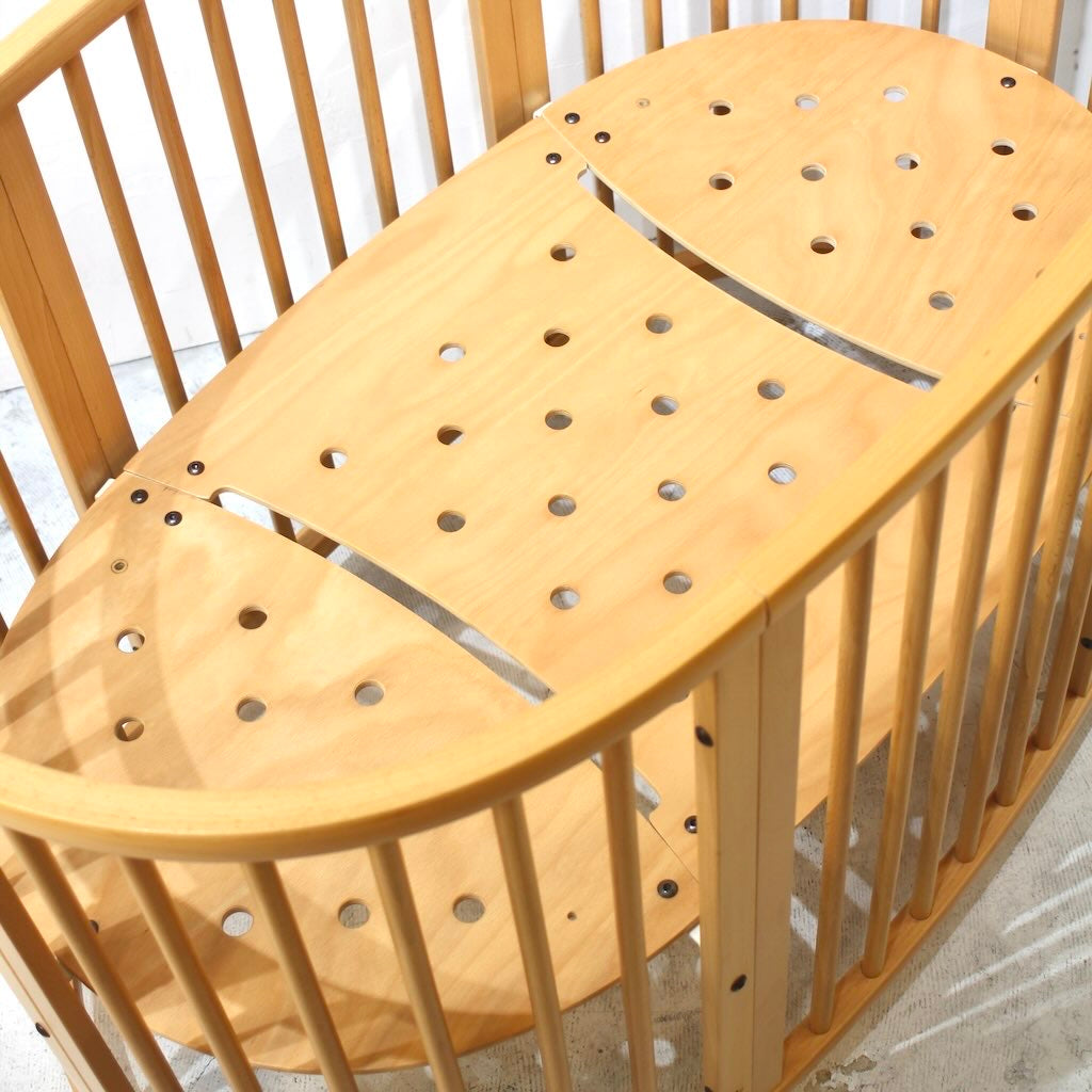 ストッケ / Stokke  スリーピーベビーベッド ナチュラル ドレープ・ジュニアベッドキット付き