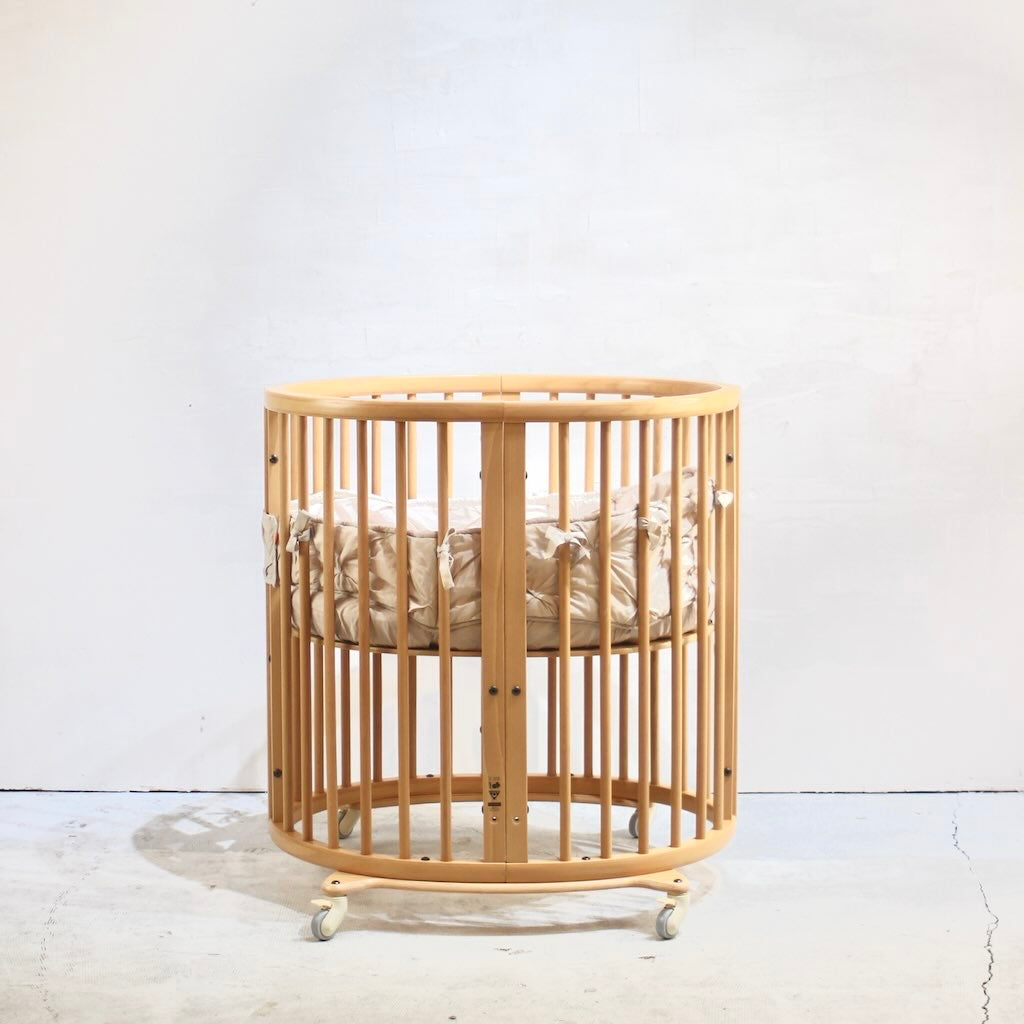 ストッケ / Stokke  スリーピーベビーベッド ナチュラル ドレープ・ジュニアベッドキット付き