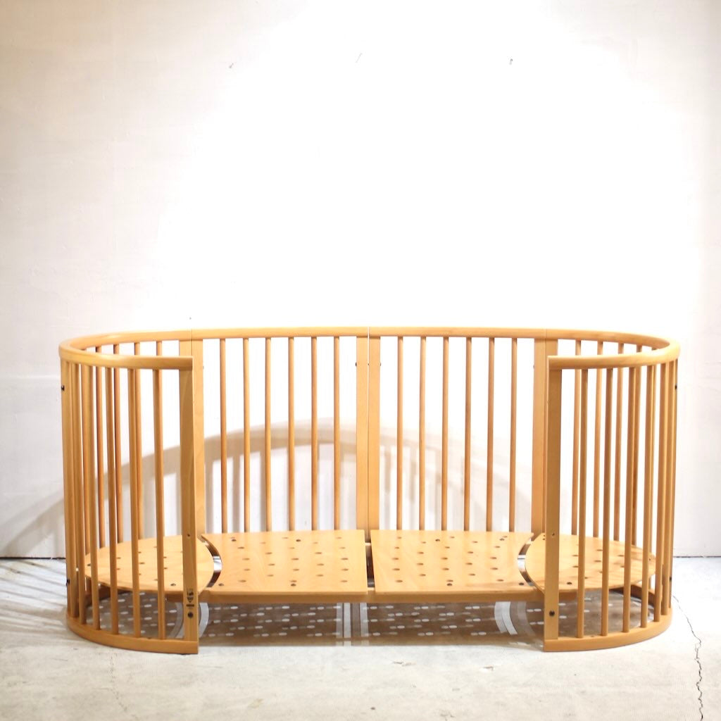 ストッケ / Stokke  スリーピーベビーベッド ナチュラル ドレープ・ジュニアベッドキット付き