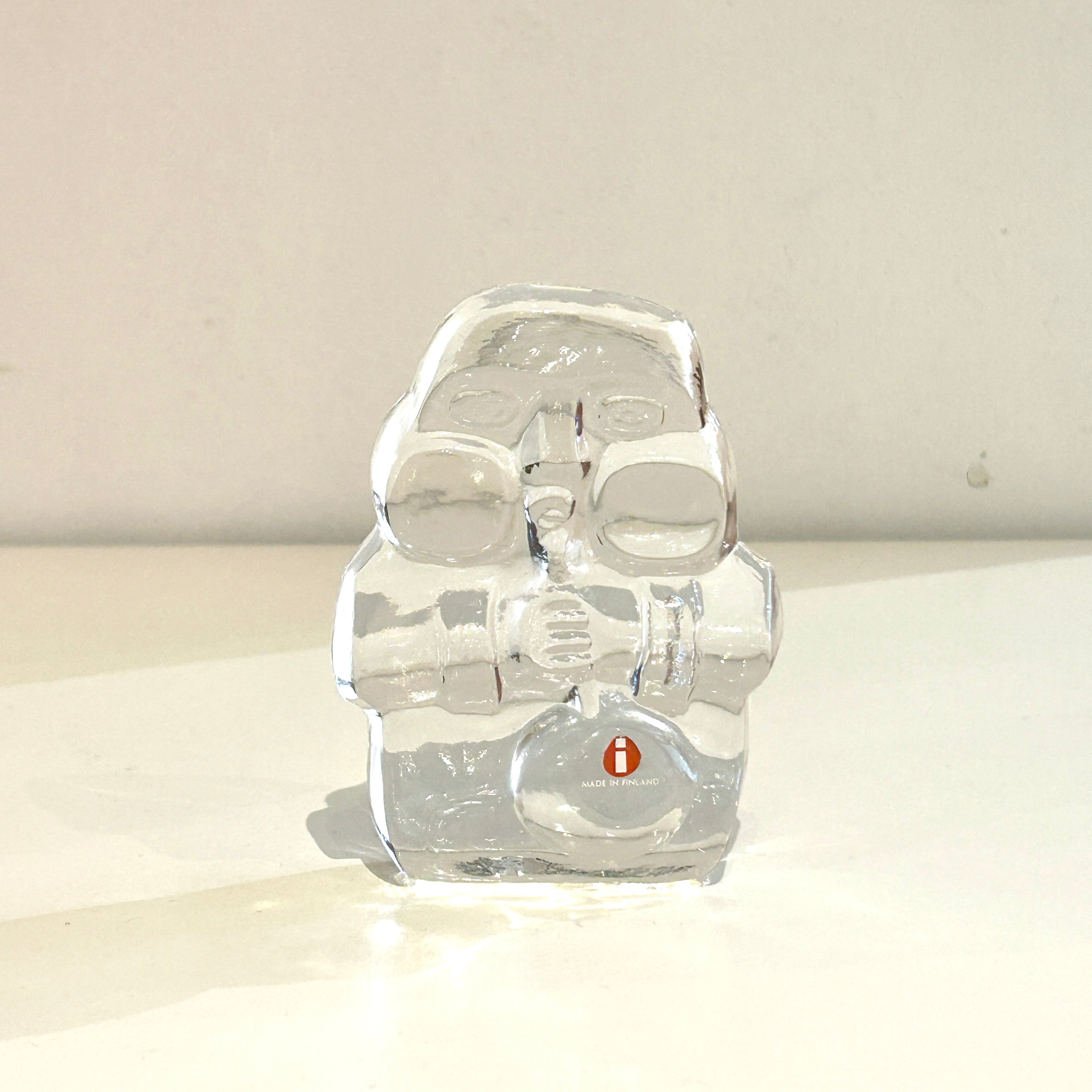 イッタラ / iittala 吹きガラス職人 置物 ガラス置物 中古 ガラス