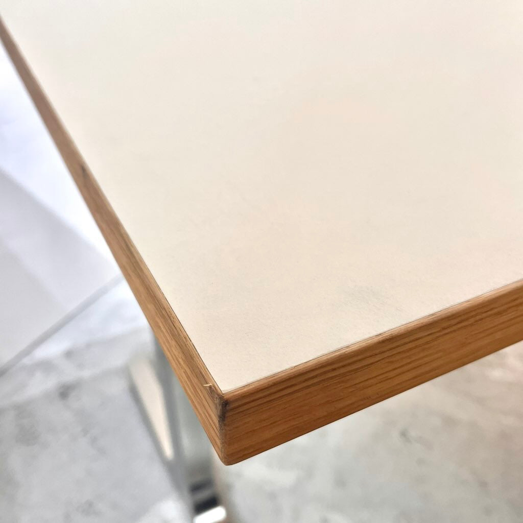 KANADEMONO / 金物家具のかなでもの THE TABLE リノリウム天板 Iライン×stainless テーブルデスク