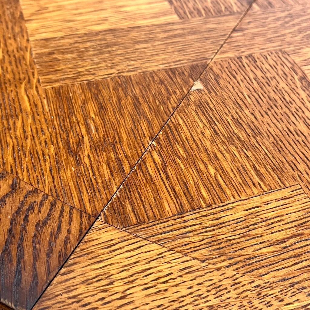 フランスアンティーク 伸長式 ダイニングテーブル 寄木細工