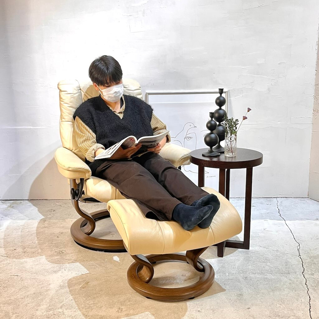 エコーネス / EKORNES ストレスレスチェア＆オットマンセット メイフェア / Mayfair M【1】本革
