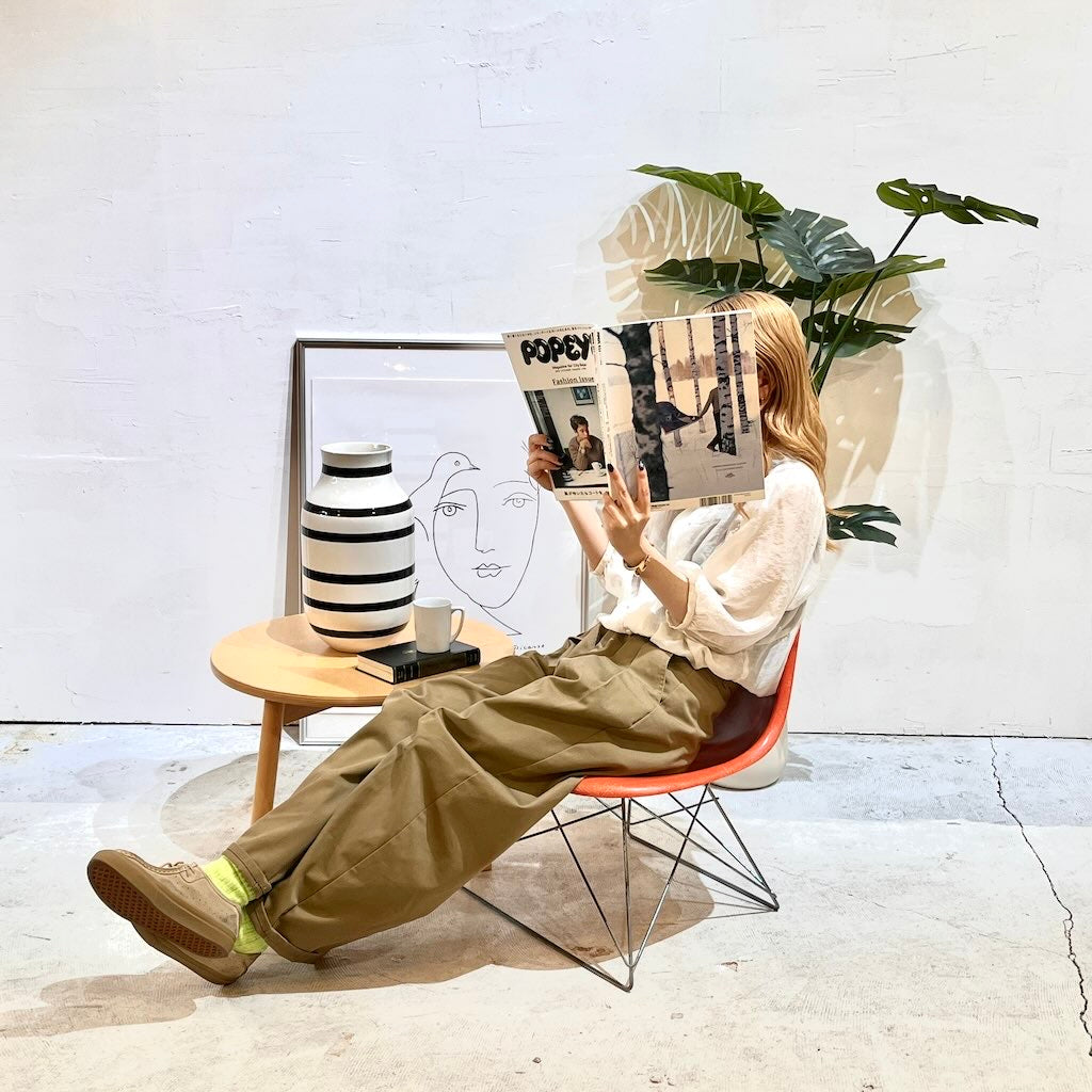 ハーマンミラー / Herman Miller  サイドシェルチェア キャッツクレイドルベース オレンジ チャールズ＆レイ・イームズ  ヴィンテージ