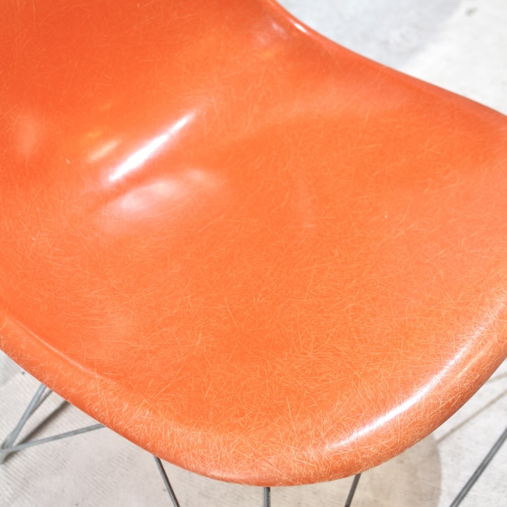 ハーマンミラー / Herman Miller  サイドシェルチェア キャッツクレイドルベース オレンジ チャールズ＆レイ・イームズ  ヴィンテージ