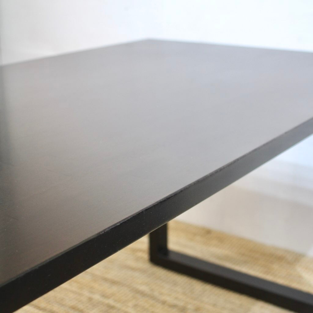 KANADEMONO / 金物家具のかなでもの THE TABLE / ラバーウッド ブラックブラウン × Black Steelテーブル デスク