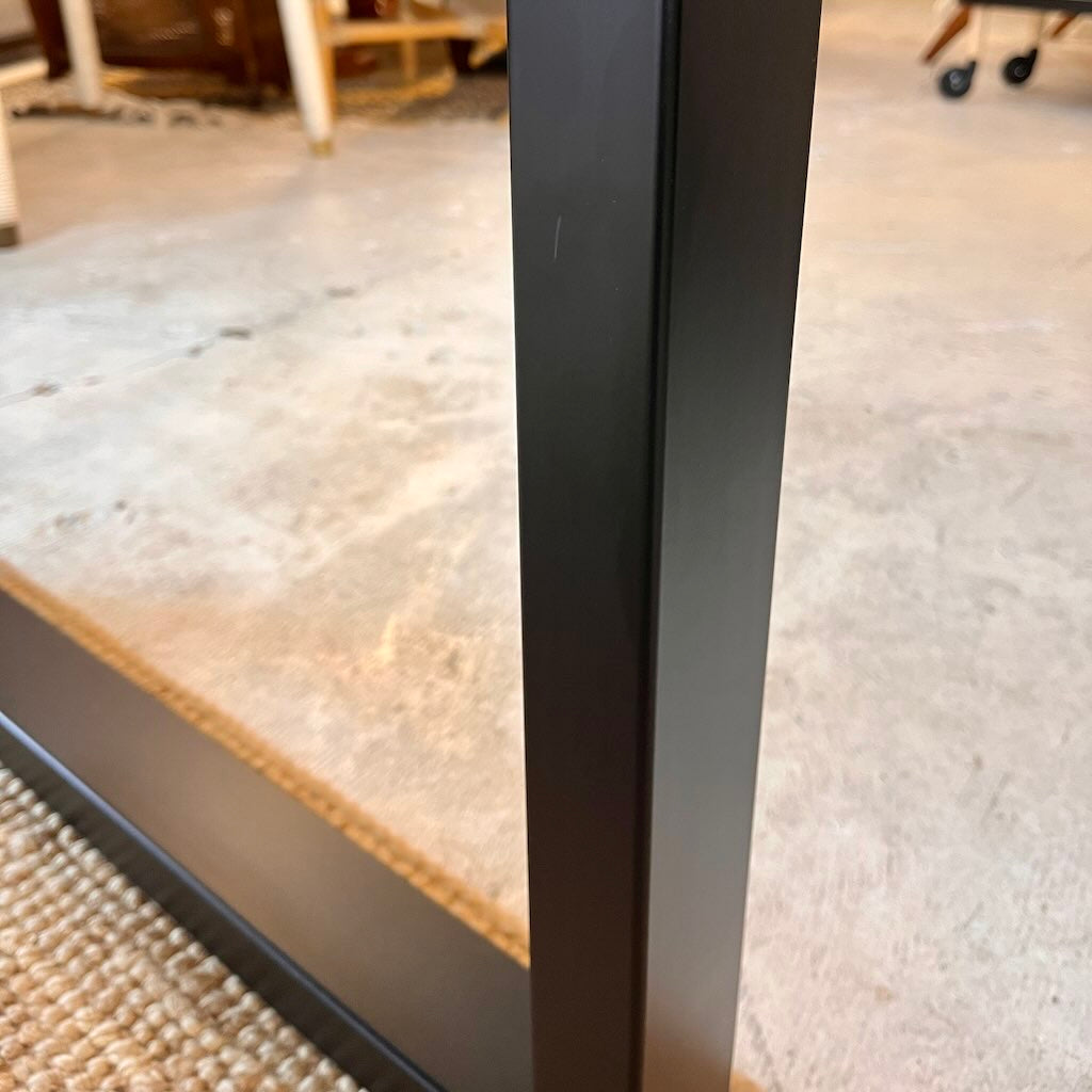 KANADEMONO / 金物家具のかなでもの THE TABLE / ラバーウッド ブラックブラウン × Black Steelテーブル デスク