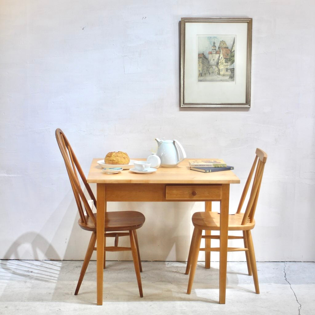 北の住まい設計社 スクエアテーブル / Square Table ナラ材 中古