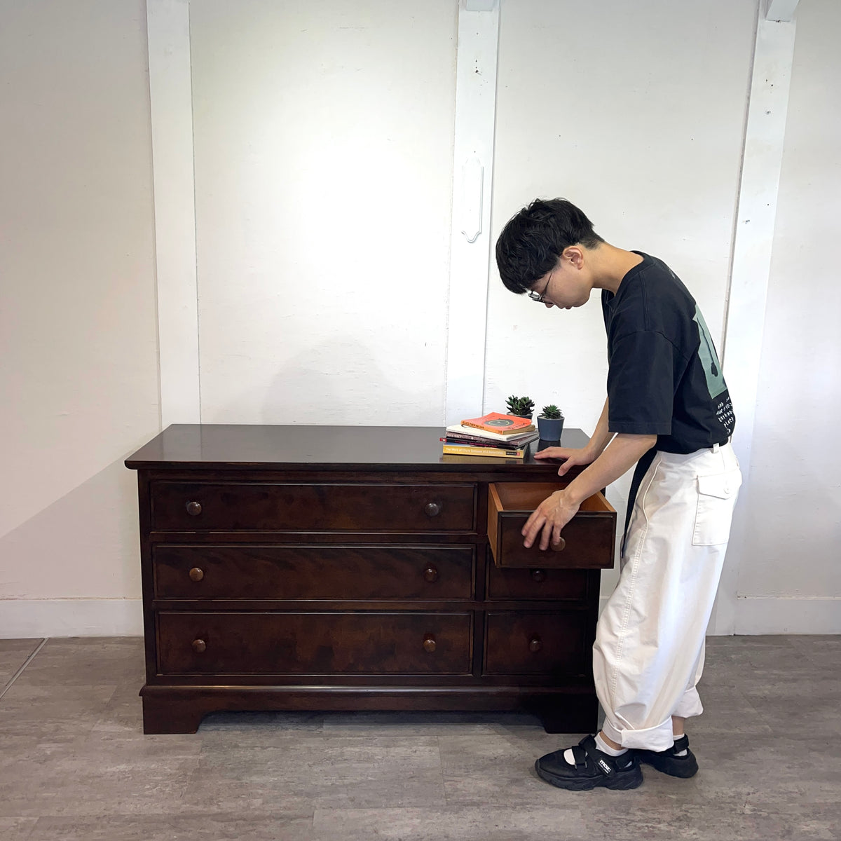 松本民芸家具 2列3段6杯 ローチェスト