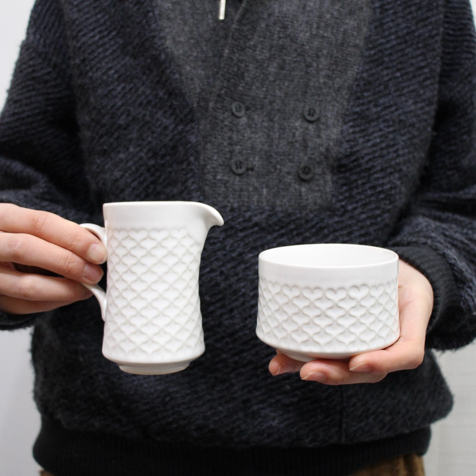 ビング・オー・グレンダール / Bing & Grøndahl コーディアル パレット / Cordial Palet ホワイト クリーマー シュガーボウル