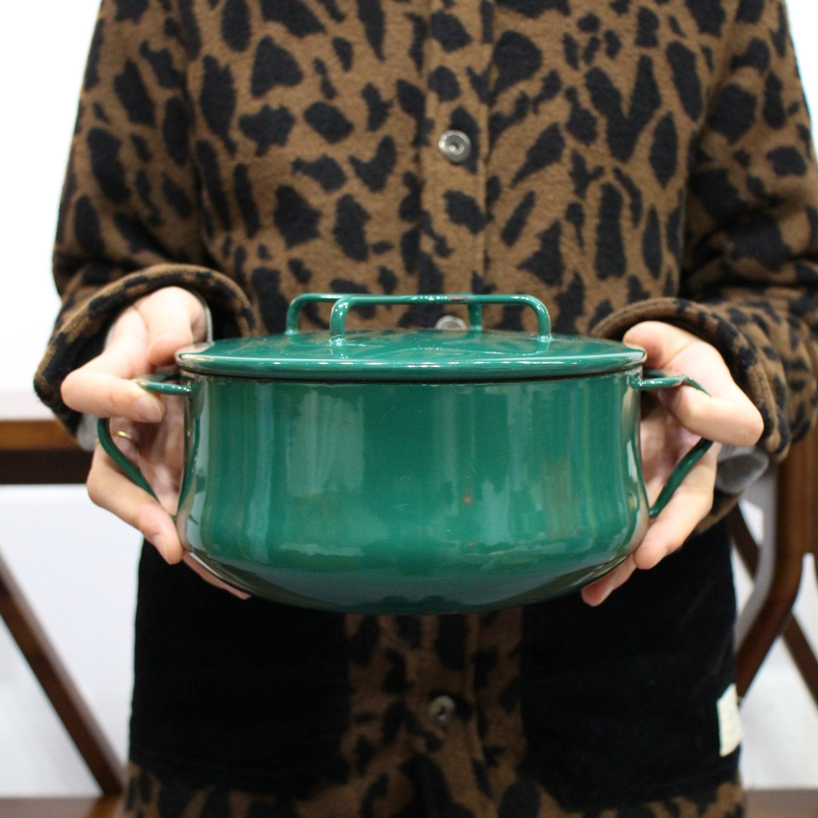 ダンスク / DANSK コベンスタイル ホーロー 両手鍋 18cm ダークグリーン