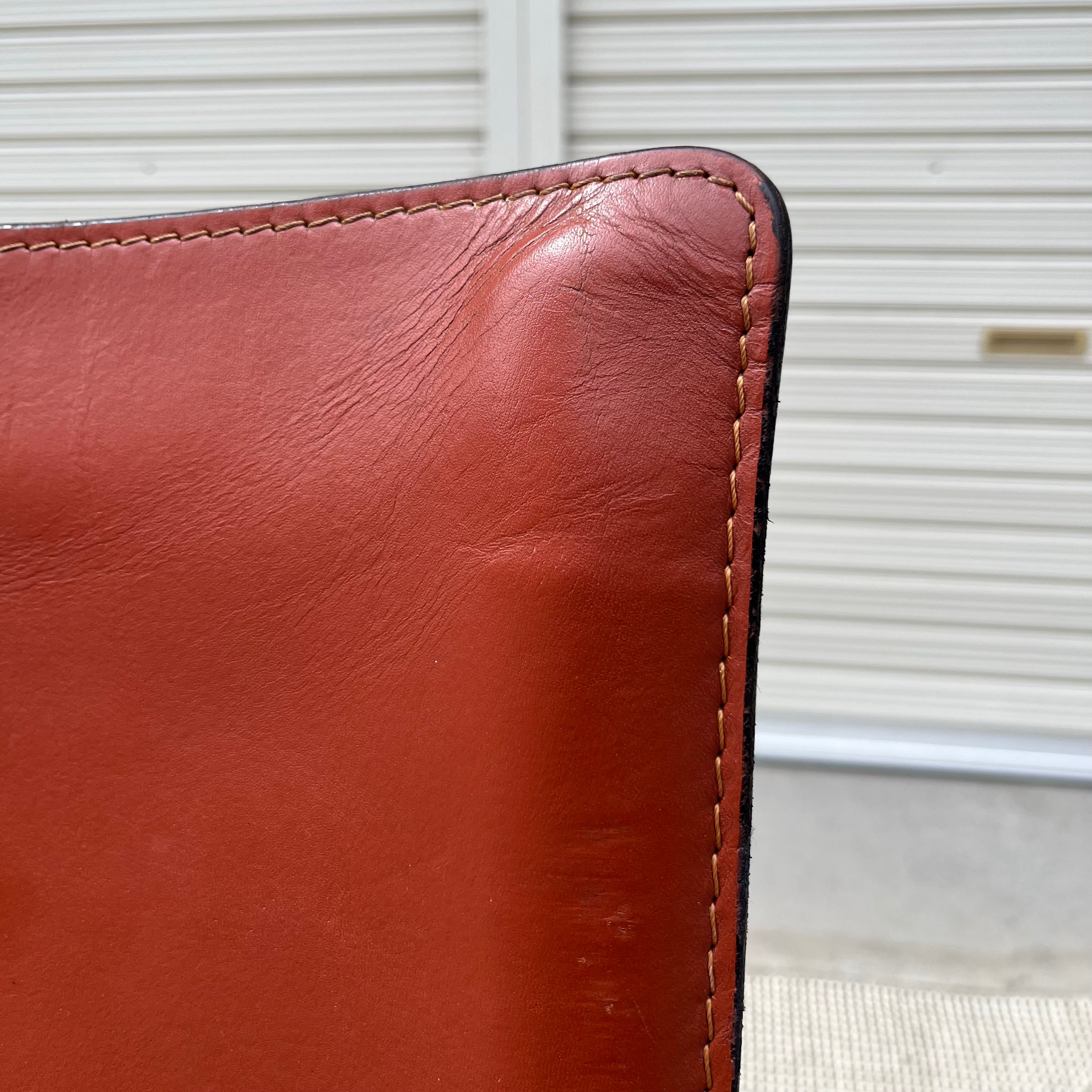 Cassina マリオ・ベリーニ CAB 412 チェア 赤茶 カッシーナ / Cassina キャブ / CAB アームレスチェア 412 赤茶