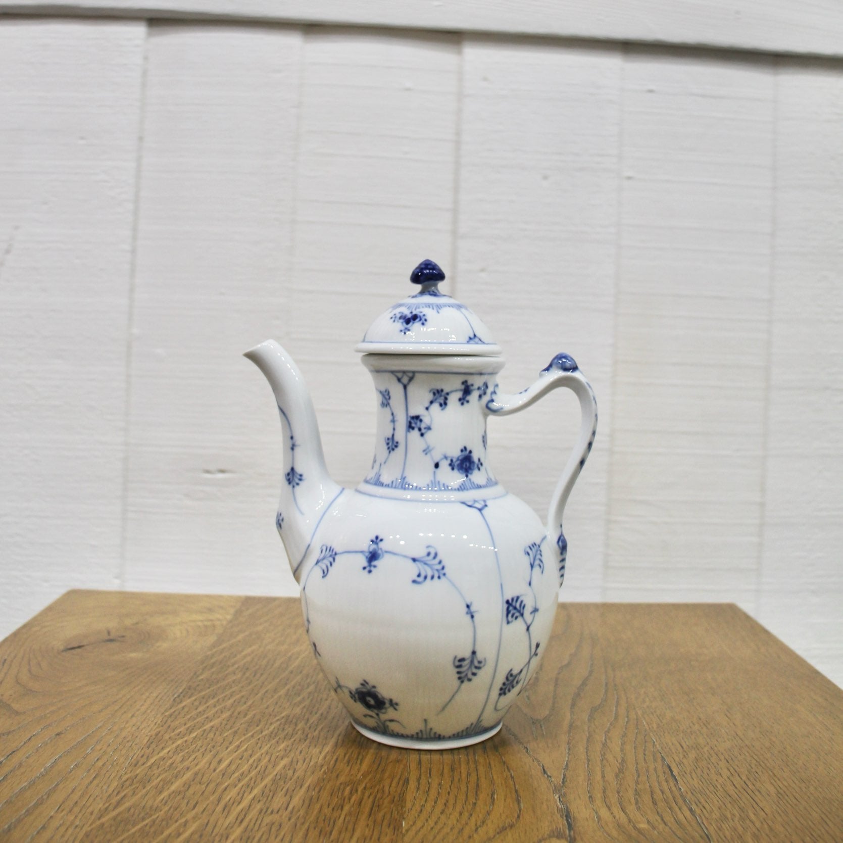 ロイヤルコペンハーゲン / Royal Copenhagen ブルーフルーテッド プレイン コーヒーポッド 未使用品