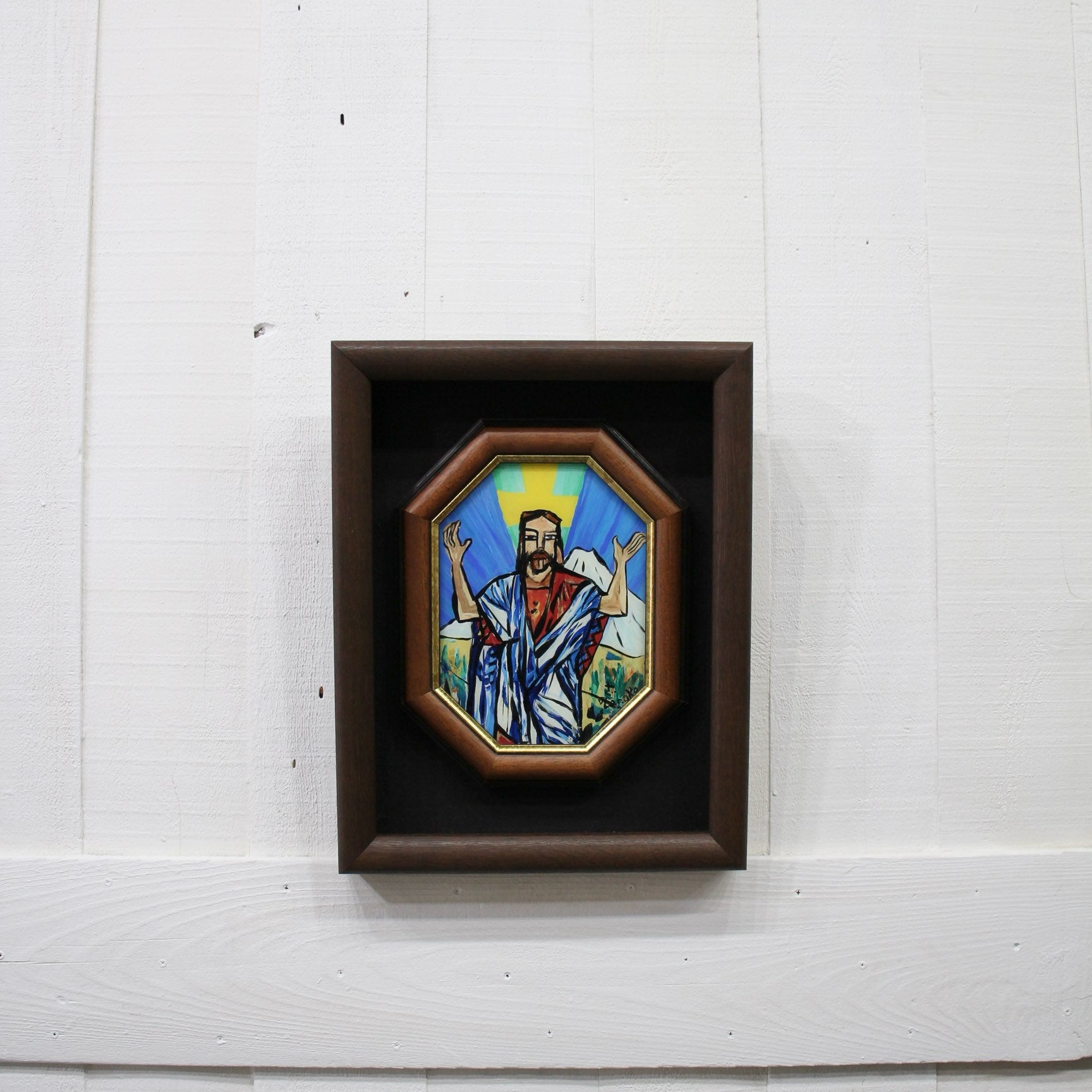 田中忠雄　「降臨 キリスト」絵画