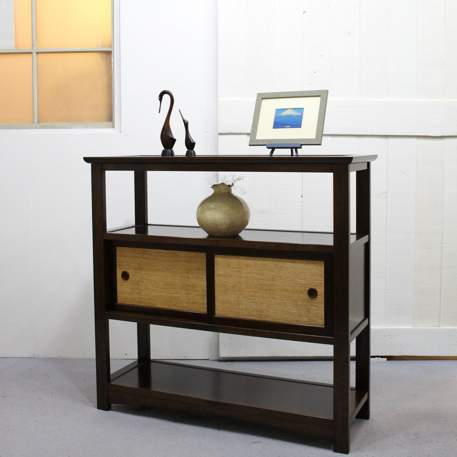 松本民芸家具 C型クズ布 茶棚 茶箪笥 民藝家具