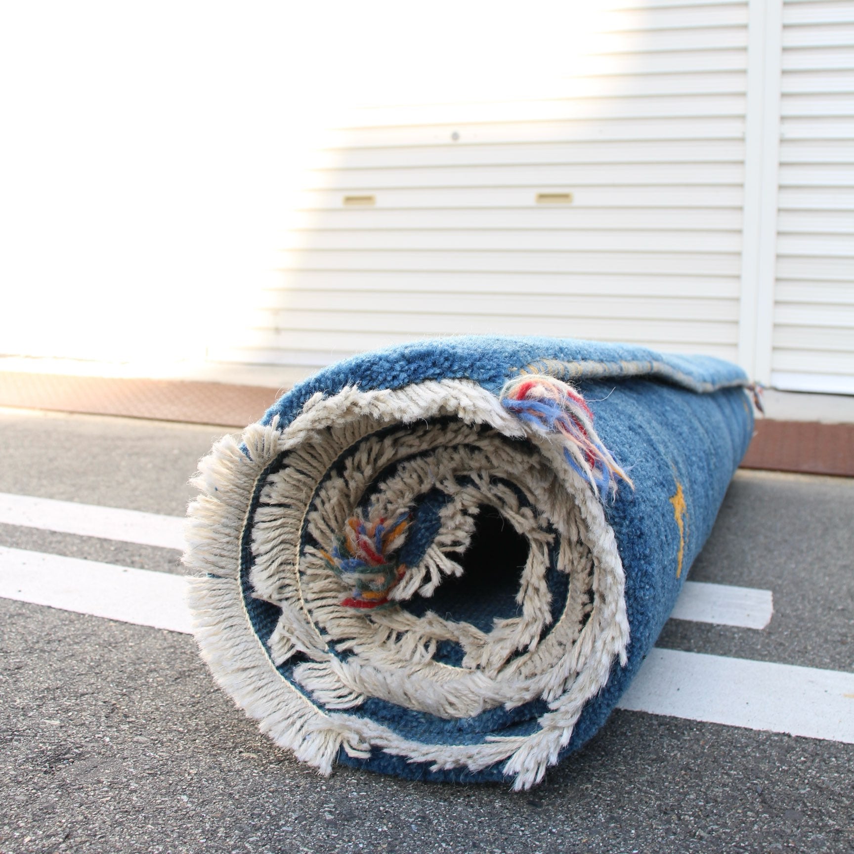 ギャッベ 200×140cm ラグ 絨毯 ブルー - Restyle