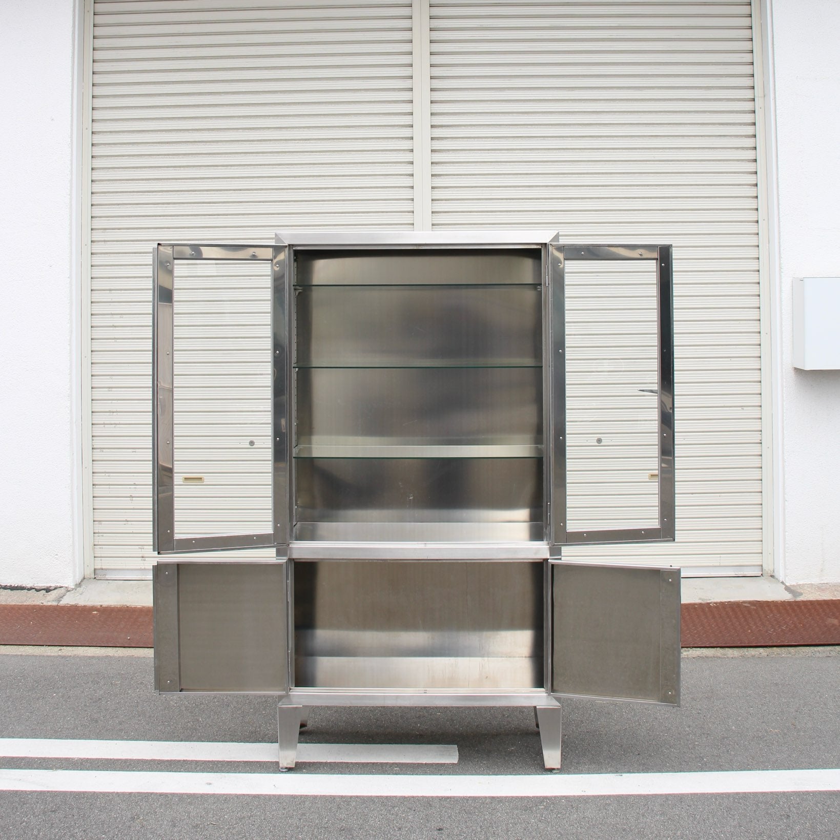 ステンレスケビント 飾り棚 コレクションケース 幅90