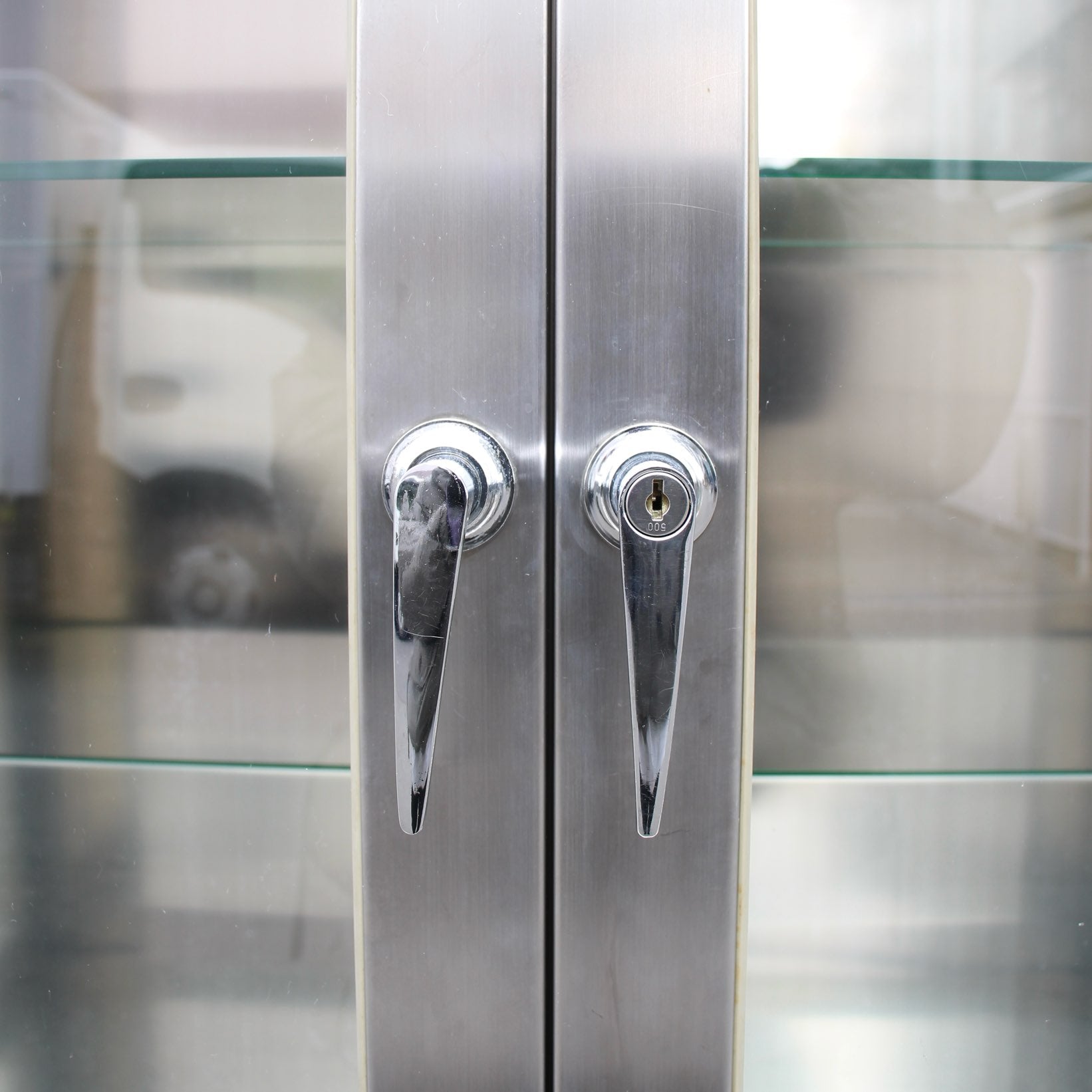 ステンレスケビント 飾り棚 コレクションケース 幅90