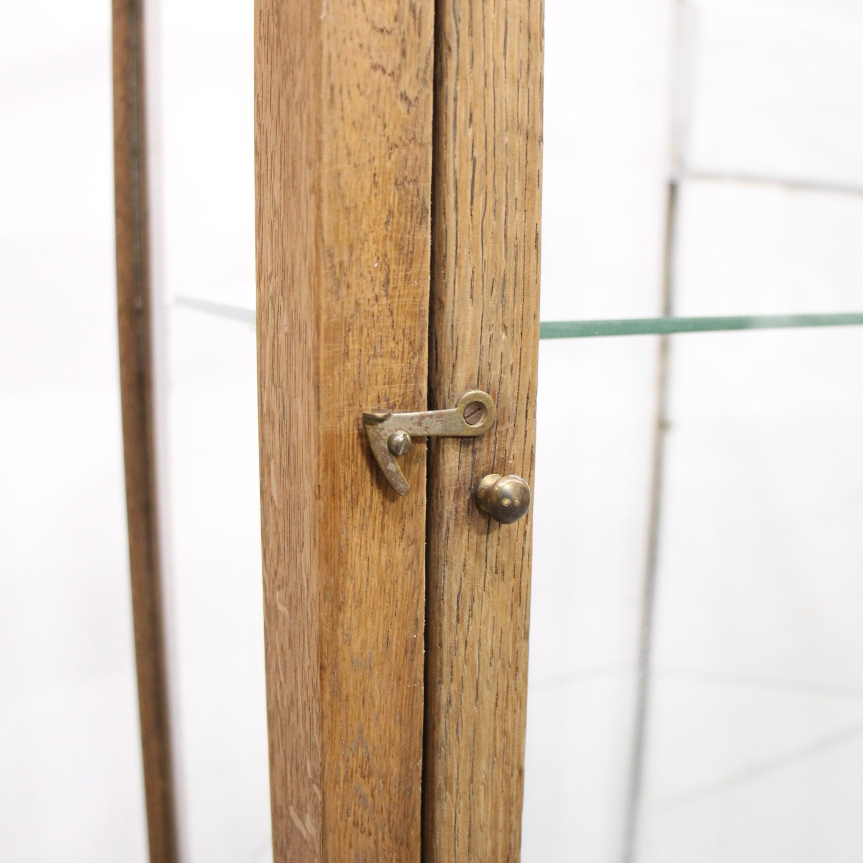 アンティーク 木製ガラスショーケース ディスプレイ棚