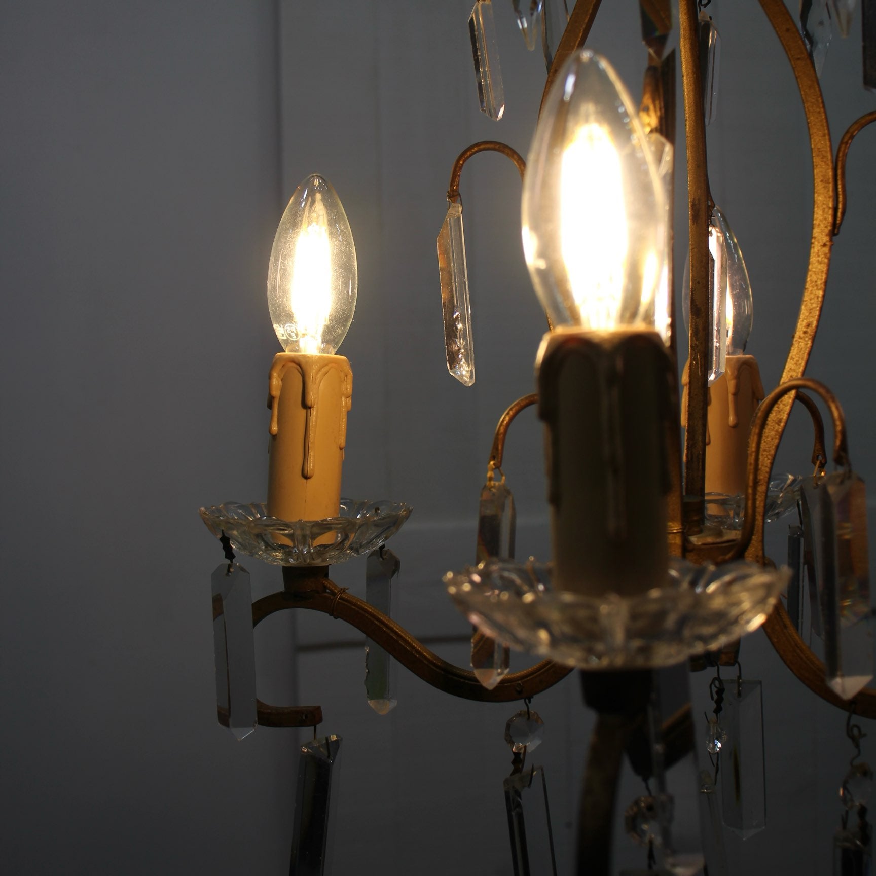 アンティーク シャンデリア 真鍮