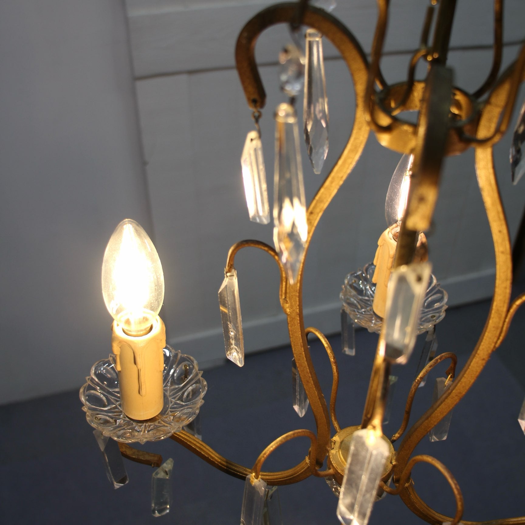 アンティーク シャンデリア 真鍮