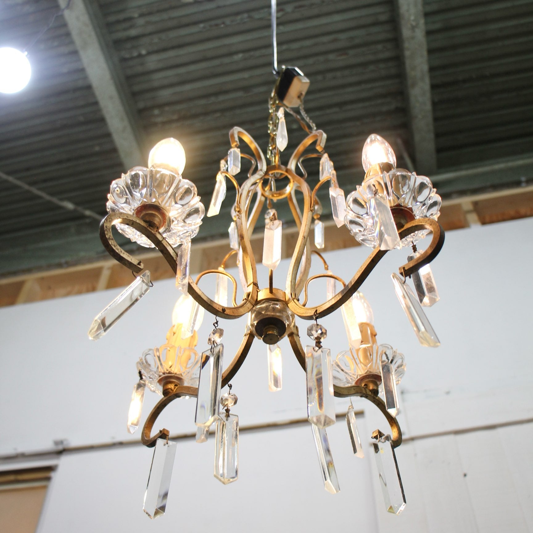 アンティーク シャンデリア 真鍮