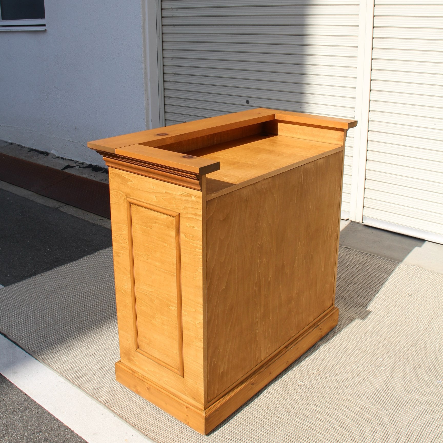 パイン材 ナチュラルなレジカウンター レジ台