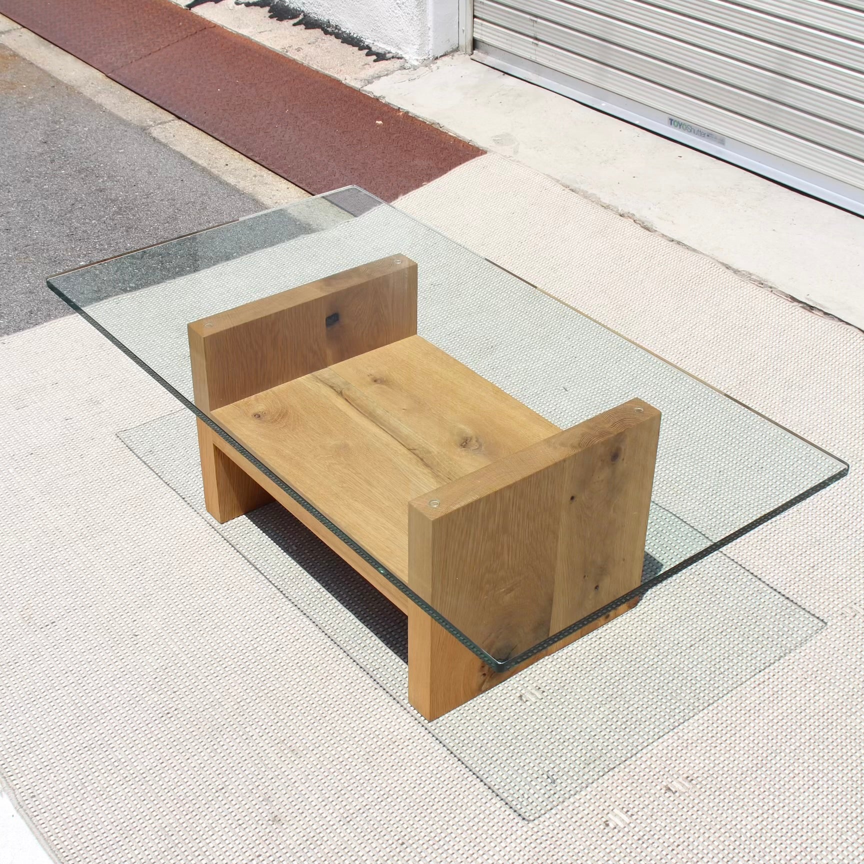 トラックファニチャー / TRUCK FURNITURE オーク ガラストップ ローテーブル