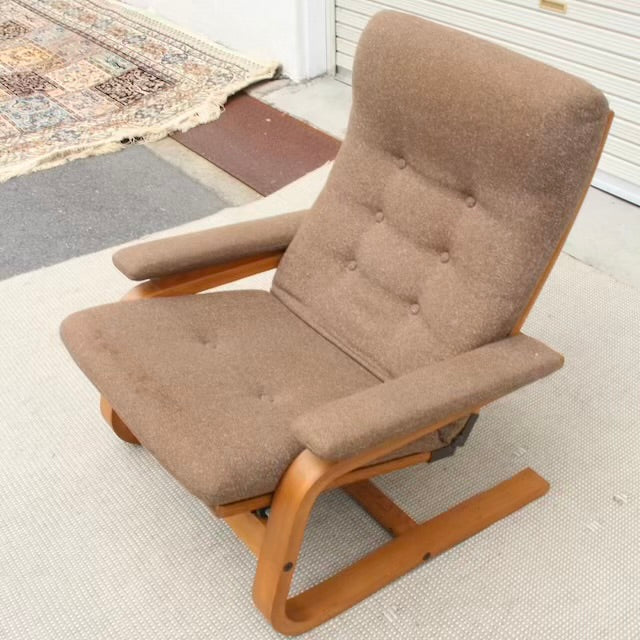 冨士ファニチア / FUJI FURNITURE チェア＆オットマンセット リクライニングソファ カンチレバー 北欧