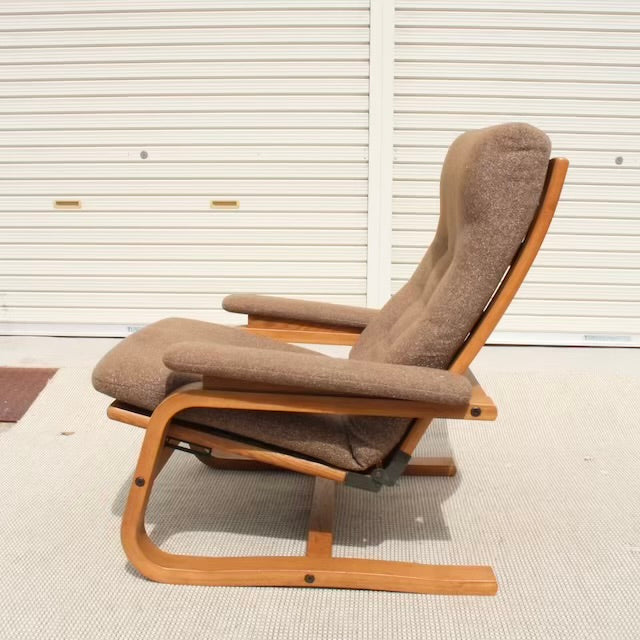 冨士ファニチア / FUJI FURNITURE チェア＆オットマンセット リクライニングソファ カンチレバー 北欧