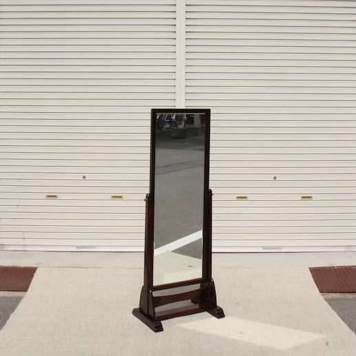 松本民芸家具 D型姿見 スタンドミラー 高級家具 中古 鏡台 民藝家具