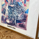 【14】サンドロキア/Sandro Chia ポスター  75.5×54.5 木枠 ヴィンテージ 新表現主義 中古