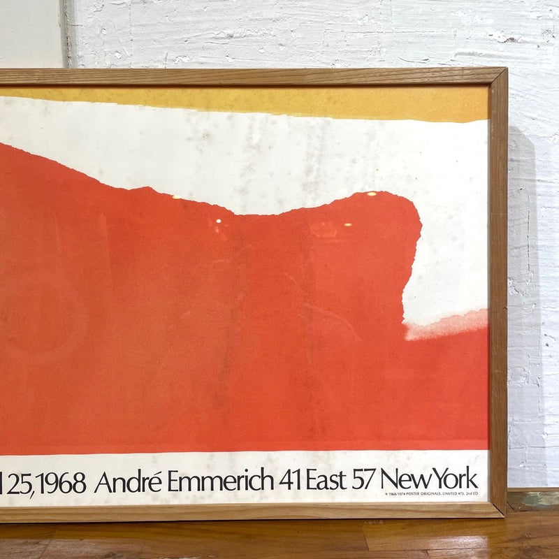 【18】ヘレン・フランケンサーラー/Helen Frankenthaler ポスター Andre Emmerich 1968年個展 89.5×39 木枠 ヴィンテージ