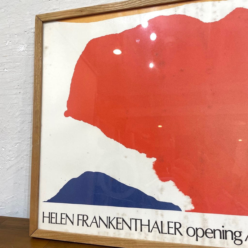 【18】ヘレン・フランケンサーラー/Helen Frankenthaler ポスター Andre Emmerich 1968年個展 89.5×39 木枠 ヴィンテージ