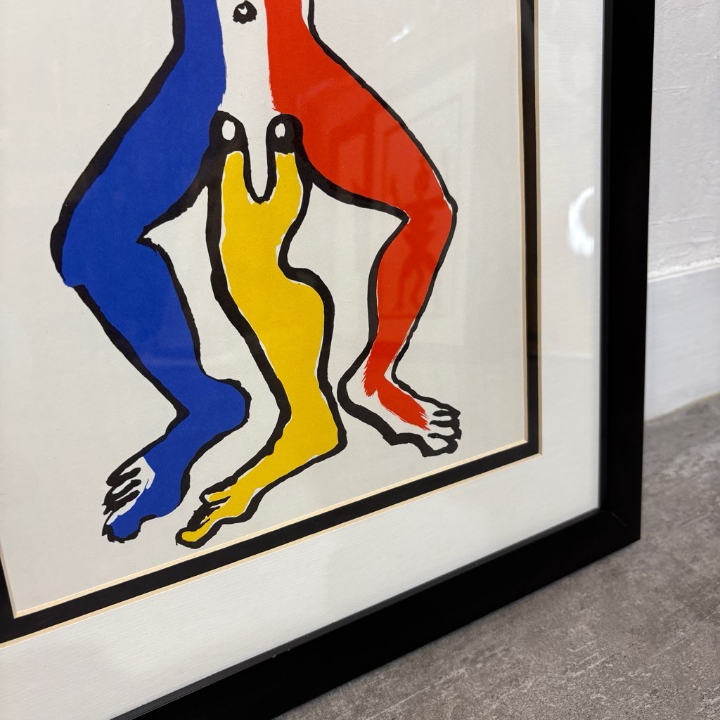 アレクサンダー・カルダー / Alexander Calder リトグラフ 抽象画 【4】「Three Legged Man」1975年  鑑定書付