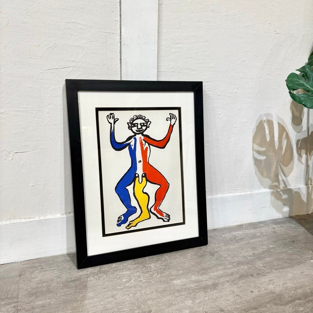 アレクサンダー・カルダー / Alexander Calder リトグラフ 抽象画 【4】「Three Legged Man」1975年  鑑定書付