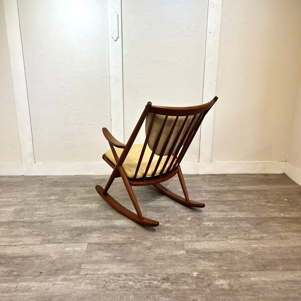 ブラーミン / Bramin ロッキングチェア チーク材 イエローベージュ フランク・レンスコー ヴィンテージ