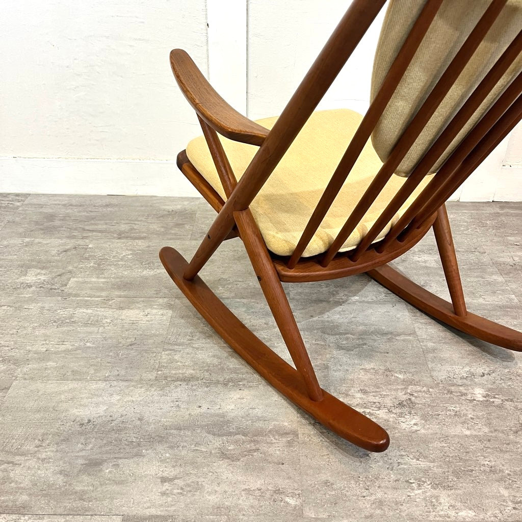 ブラーミン / Bramin ロッキングチェア チーク材 イエローベージュ フランク・レンスコー ヴィンテージ