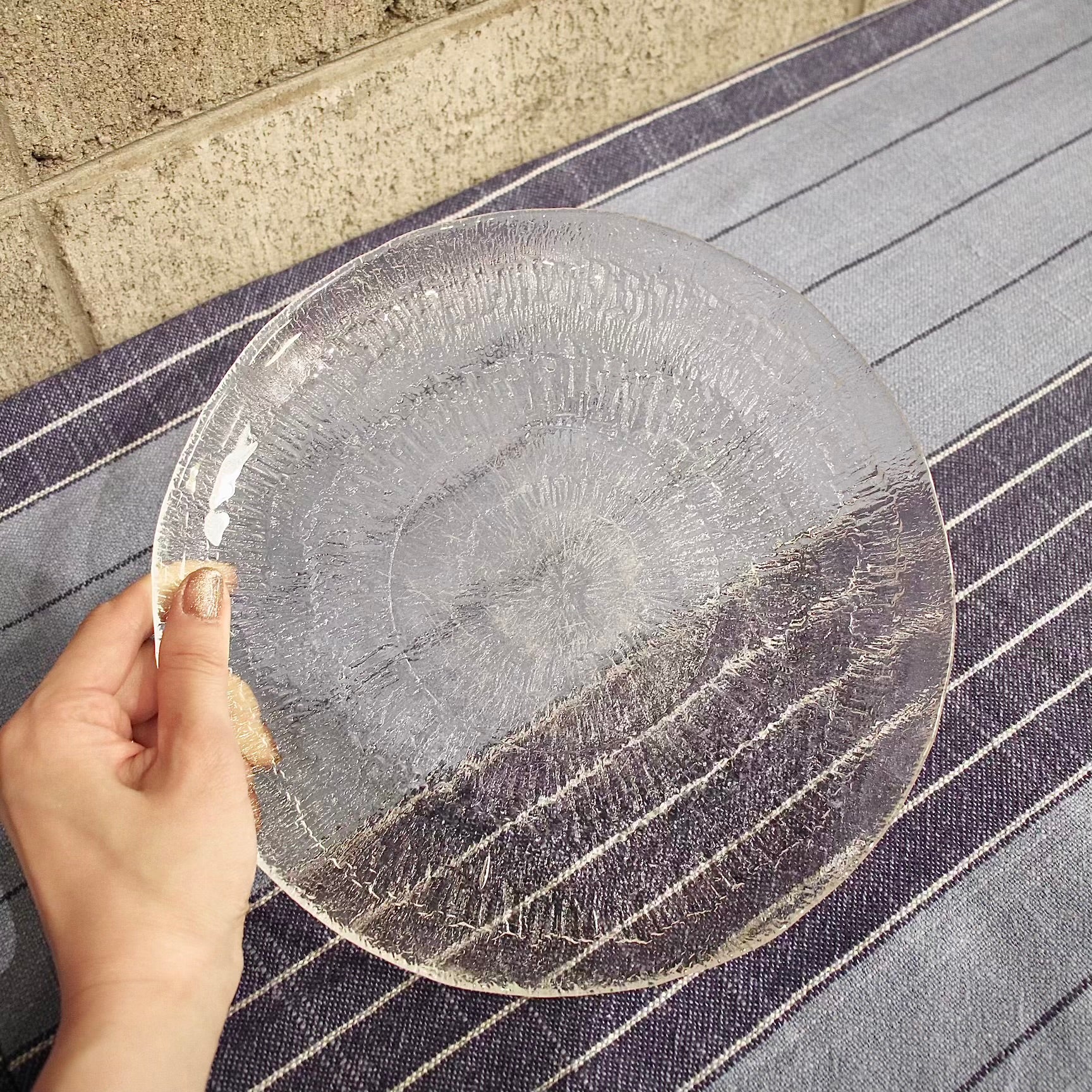 イッタラ / iittala ソラリス / Solaris ガラスプレート 大皿 タピオ・ヴィルカラ / Tapio Wirkkala ヴィンテージ